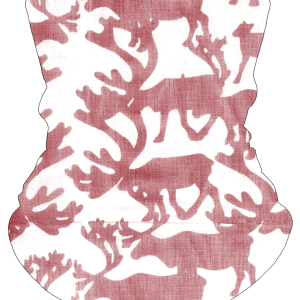 Tuubihuivi, puna/valko, porokuviointi