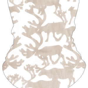 Tuubihuivi, valkoinen/beige, porokuviointi