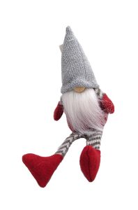 ELF, 20 CM, HANGING FOOT, RED/GREY