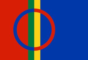 STICKER, FLAG, SAAMI, 7.5x5 CM