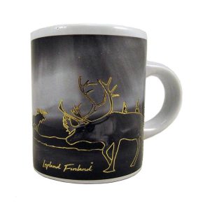 MUG, FOREST ANIMALS, MINI, GOLD PATTERN