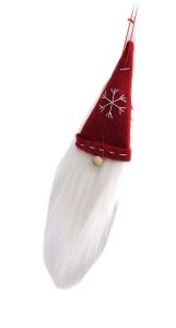 ELFN DECORATION RED 16CM