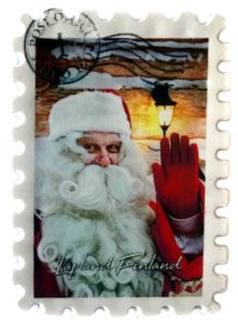 MAGNET, POSTAGE STAMP, SANTA CLAUS