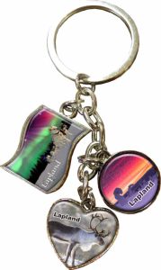 KEYCHAIN, HUSKY / REINDEER / SUNSET