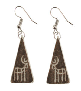 EARRINGS BROWN + REINDEER