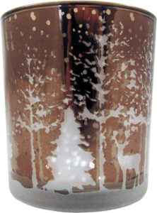 TEALIGHT HOLDER, REINDEER, BROWN 8 CM