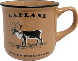 REINDEER MUG, 7 CM, BROWN WINTER WONDERLAND
