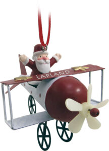 AIRPLANE, SANTA CLAUS + LAPLAND 13X9 CM