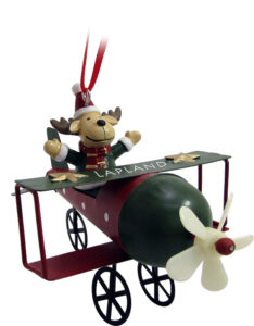 AIRPLANE, REINDEER + LAPLAND 13X9 CM