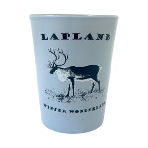 REINDEER SHOT GLASS, BLUE WINTER WONDERLAND