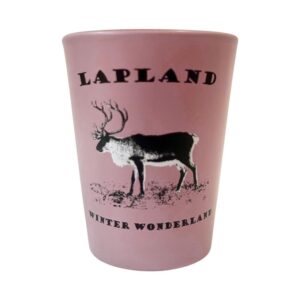 REINDEER SHOT GLASS, LIGHT PUN. WINTER WONDERLAND