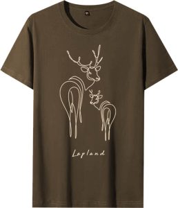 T-SHIRT, REINDEER, BROWN LAPLAND