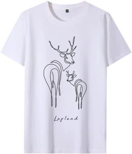 T-SHIRT, REINDEER, WHITE LAPLAND