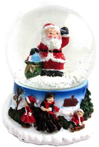 SNOW GLOBE, SANTA WINTER LANDSCAPE 9 cm