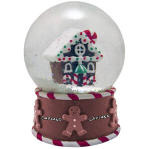 SNOW GLOBE, GINGERBREAD HOUSE, 8.5 CM LAPLAND