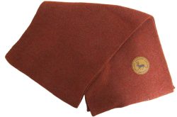 NECK SCARF, BURGUNDY+LEATHER SCARF REINDEER/LAPLAND