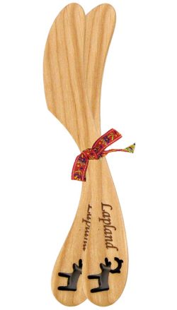 BUTTER KNIFE SET REINDEER 2 PCS, TAR ALDER+LAPLAND