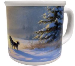 MUG + PACKAGING, HUSKY IN WINTER, MEDIUM 8.5 cm