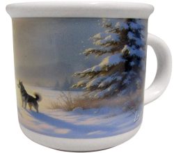 MUG + PACKAGING, HUSKY IN WINTER, MINI 7.0 cm