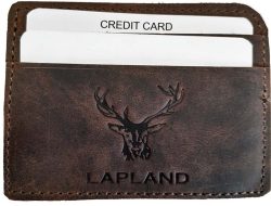 LEATHER CARD HOLDER (5 CARD SPACE) REINDEER + LAPLAND