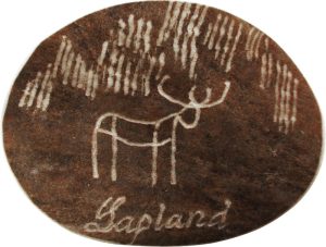 ANTLER MAGNET LARGE, REINDEER+NORTHERN LIGHTS+LAPLAND