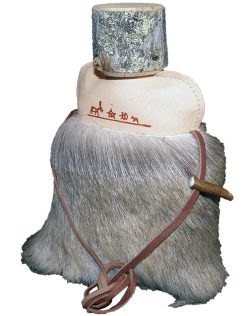 HIP FLASK REINDEER + PATTERN + BONE