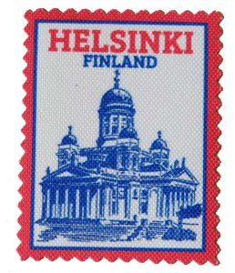 SLEEVE PATCH, BLUE-RED, HELSINKI ´"NET PRICE"´