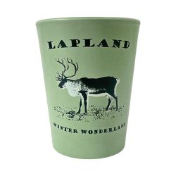 REINDEER SHOT GLASS, GREEN WINTER WONDERLAND