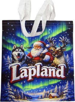 CANVAS BAG, SANTA/REINDEER/HUSKY/LAPLAND