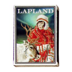 WOODEN MATCHES, LAPLAND GIRL/REINDEER