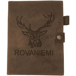 VIERASKIRJA, NAHKA, PORO + ROVANIEMI, 20x15CM