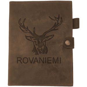 VIERASKIRJA, NAHKA, PORO + ROVANIEMI, 20x15CM